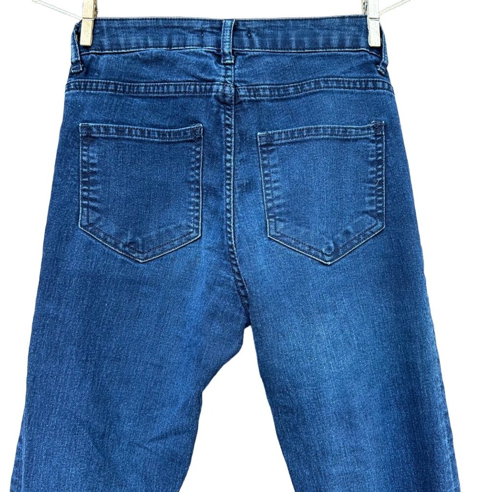 H&M Dark Blue Skinny Mid Rise Stretch Jeans Size 4 - Picture 9 of 11